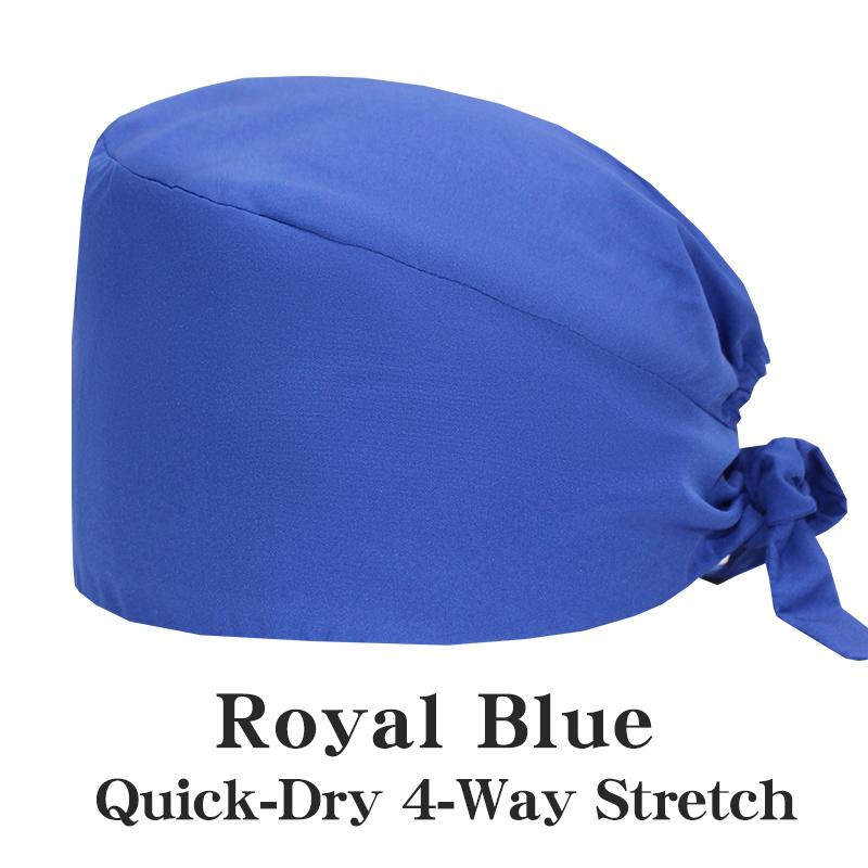 Customized Solid Color Dental Doctors Cap Women Men Nursing Hat Laboratory Pet Vet Breathable Medical Scrub Caps with Buttons