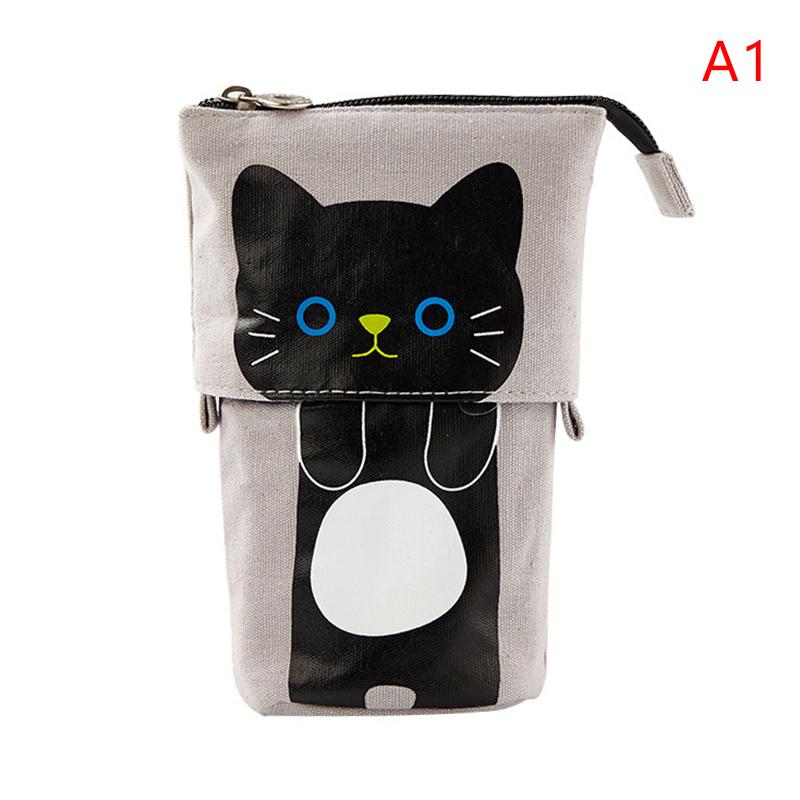 

Милый кот, стоящий пенал, телескопический держатель для карандашей, кавайный стоячий пенал, школьные принадлежности, канцелярские товары, детский подарок