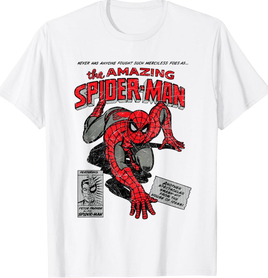 SpiderMan Retro Comics Tshirt size S5XL Unisex T-Shirt S