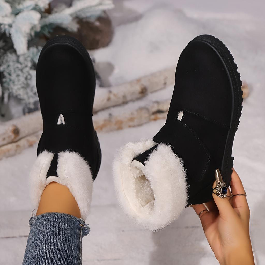 2025 Winter New Plus-size Women's Shoes Plush Snow Boots Thickened Cotton Shoes