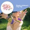 Cute 100 Beach School Jewelry Candy Lovely Pieces Decoration Cartoon Holiday Resin Dessert Children Sweet Ring Kids