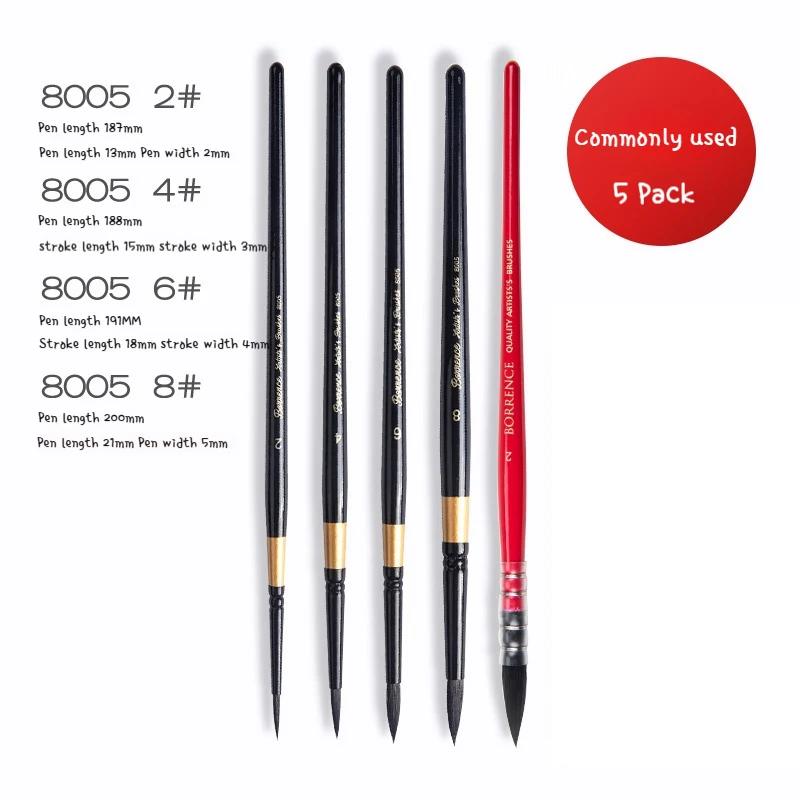 Paint Brushes Set Watercolor Brush Round Pointed Tip Nylon Hair Brush for Artist Acrylic Watercolor Gouache Oil Painting