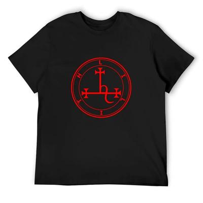 Lilith Ars Goetia Sigil Red T-Shirt Man Clothes Aesthetic Clothing Funny T-shirt Quick-drying Shirts Men Graphic