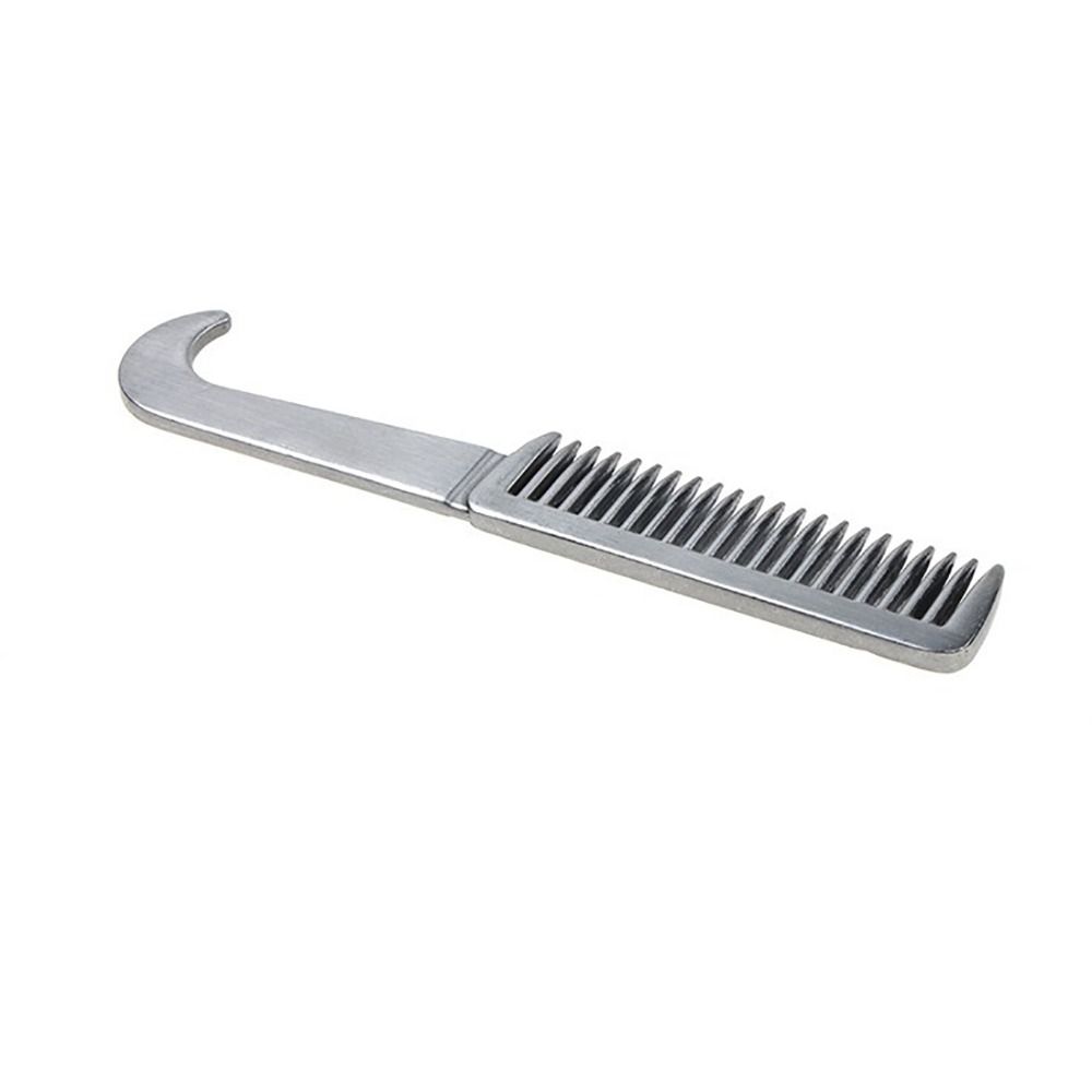 1Pcs Aluminum Alloy Horse Grooming Brush Mane Tail Bristle Riding Brush  Horse Cleaning Tool