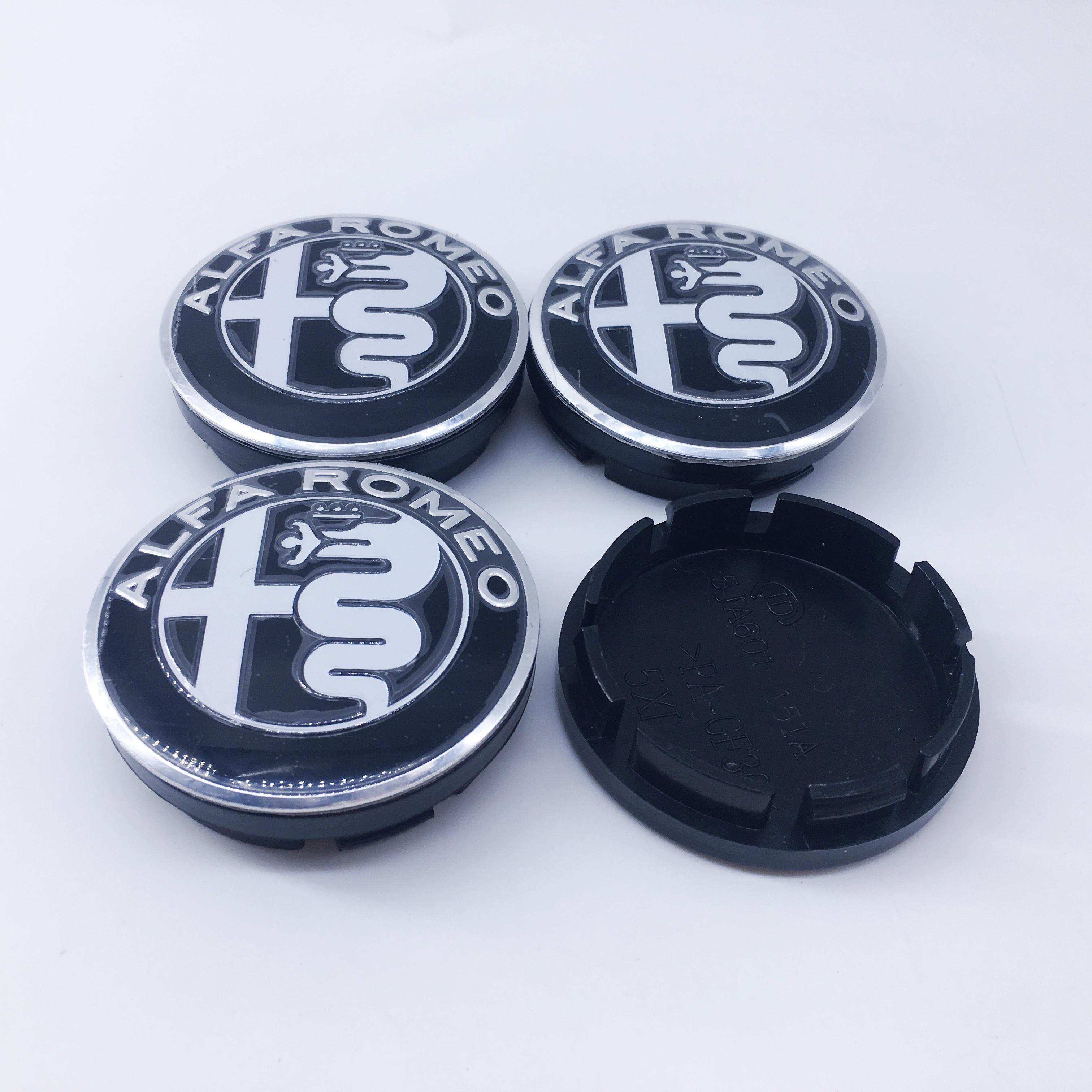 

For Alfa Romeo 10Pcs 56mm For Alfa Romeo 159 147 156 Giulietta GT Mito Brera Giulia Car Wheel Hub Logo Modification Wheel Hub Co 10pcs 56mm black cap чорний білий колір