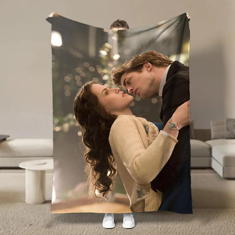 Warm Soft Classic Movie T-Twilight Print Blanket Fluffy Children and Adults Sofa Plush Bedspread Throw Blanket for Sofa Bed