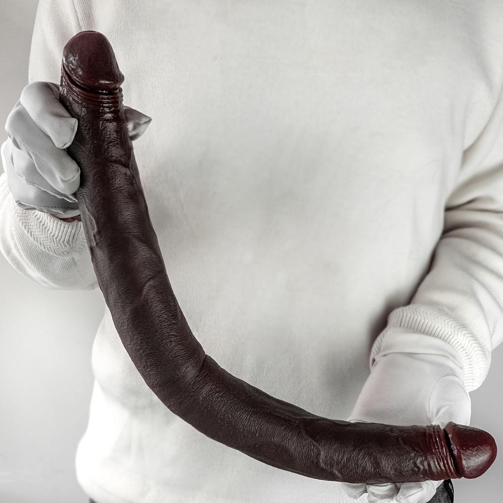 19.09" Realistic Double-Head Liquid Silicone Dildo, Flexible Adult Sex Toy, Clitoral & G-Spot Stimulator, Unisex Erotic Gift