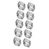 10pcs Zinc Plated Iron Galvanized Two Ear Hose Clamp 5‑23mm for Fule Petrol Pipe Tube