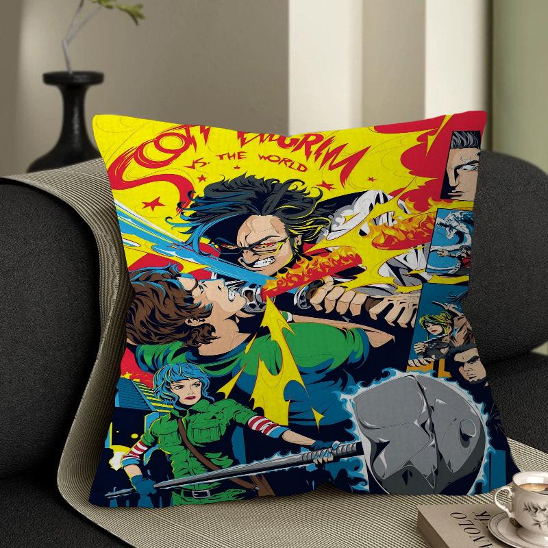 Scott Pilgrim Vs. The World Cushion Cover Pillowcase Upholstery Sofa Throw Pillow Home Decor Pillowcas