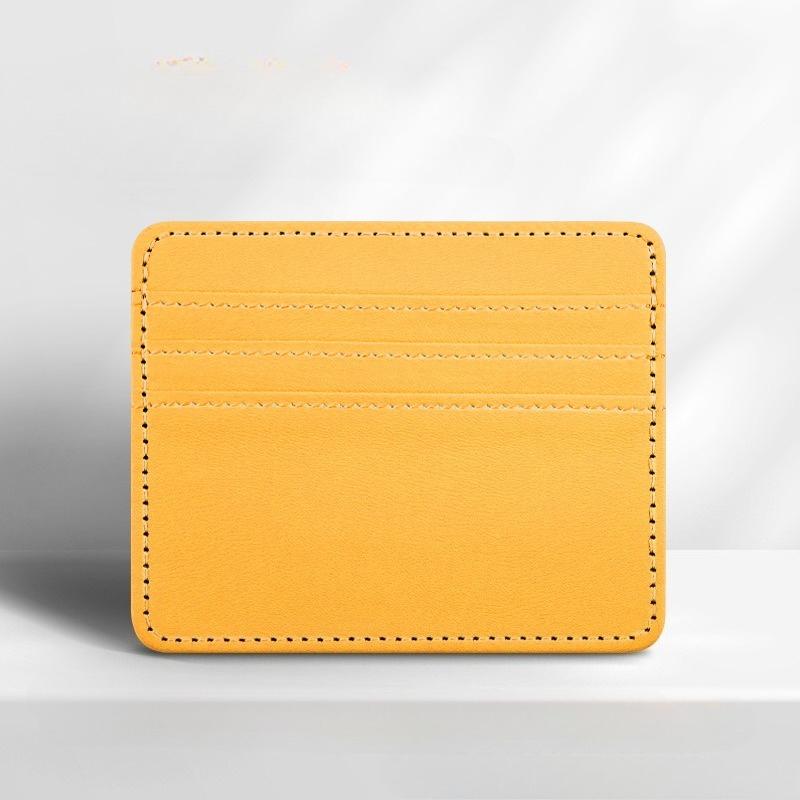 Porta-Cartões de Crédito de Couro Carteira Fina com Múltiplos Compartimentos Carteira de Cartões Portátil para Homens Presente de Natal