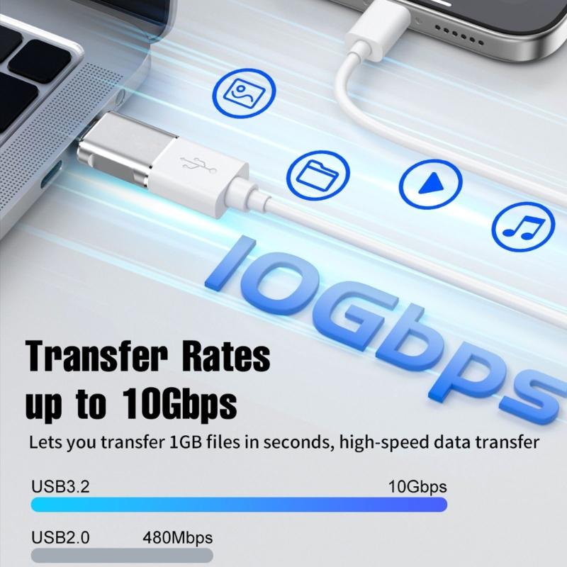 Metal USB to Type C Male OTG Converter for Universal Device Connectivity 10Gbps Fast Data Transfer 100W 3A Fast Charging