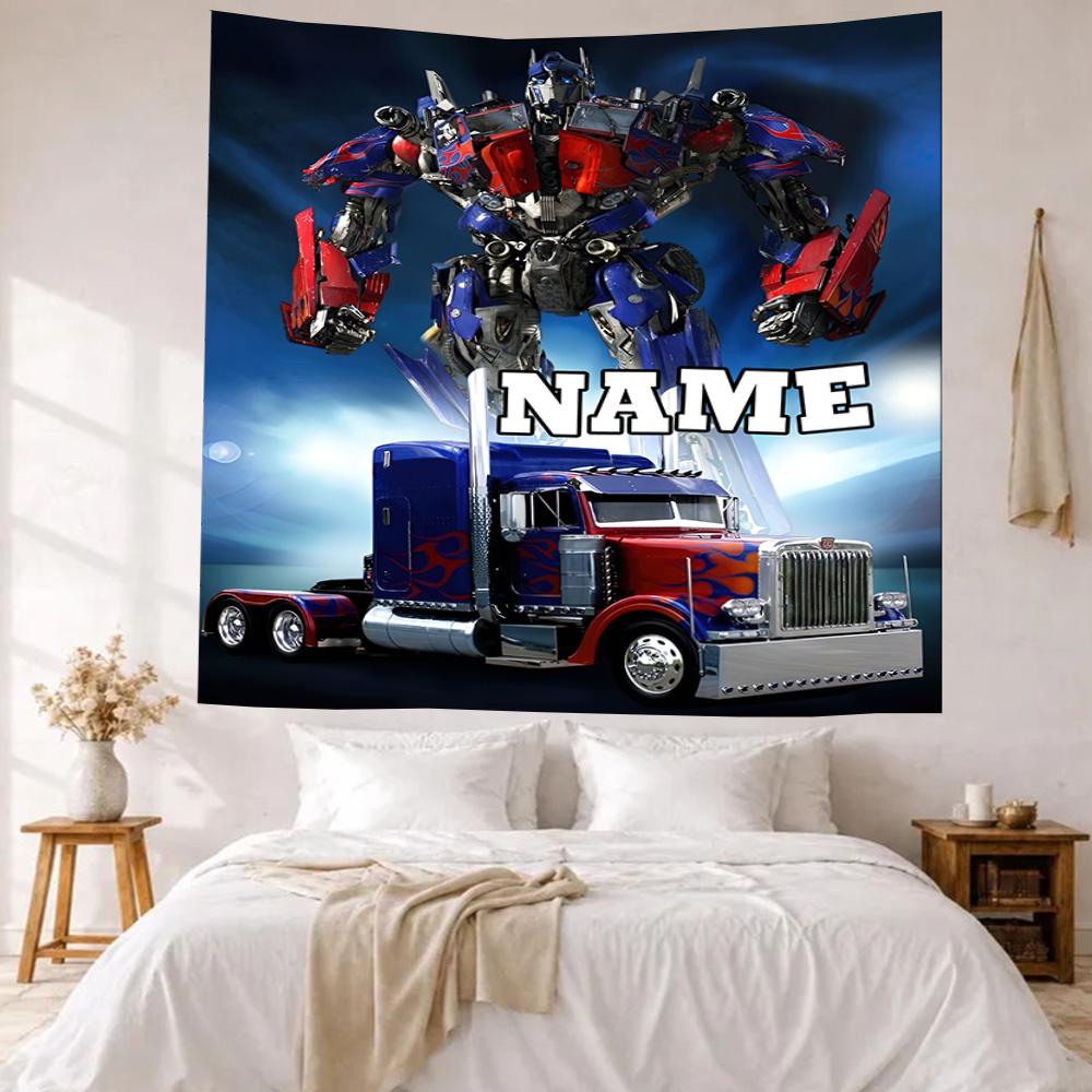 Transformers Fans Custom Your Name Wall Decor Tapestry Art For Pet Memorial Birthdaywedding Party Backdrop Family Gift
