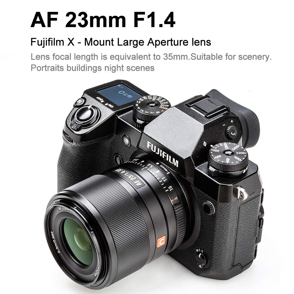 Viltrox 23mm Large Aperture Prime Noiseless Stepping HD Nano Multilayer Compact Metal Water 10 11 Elements X f1.4 Lens, STM, Motor, Coating, Body,