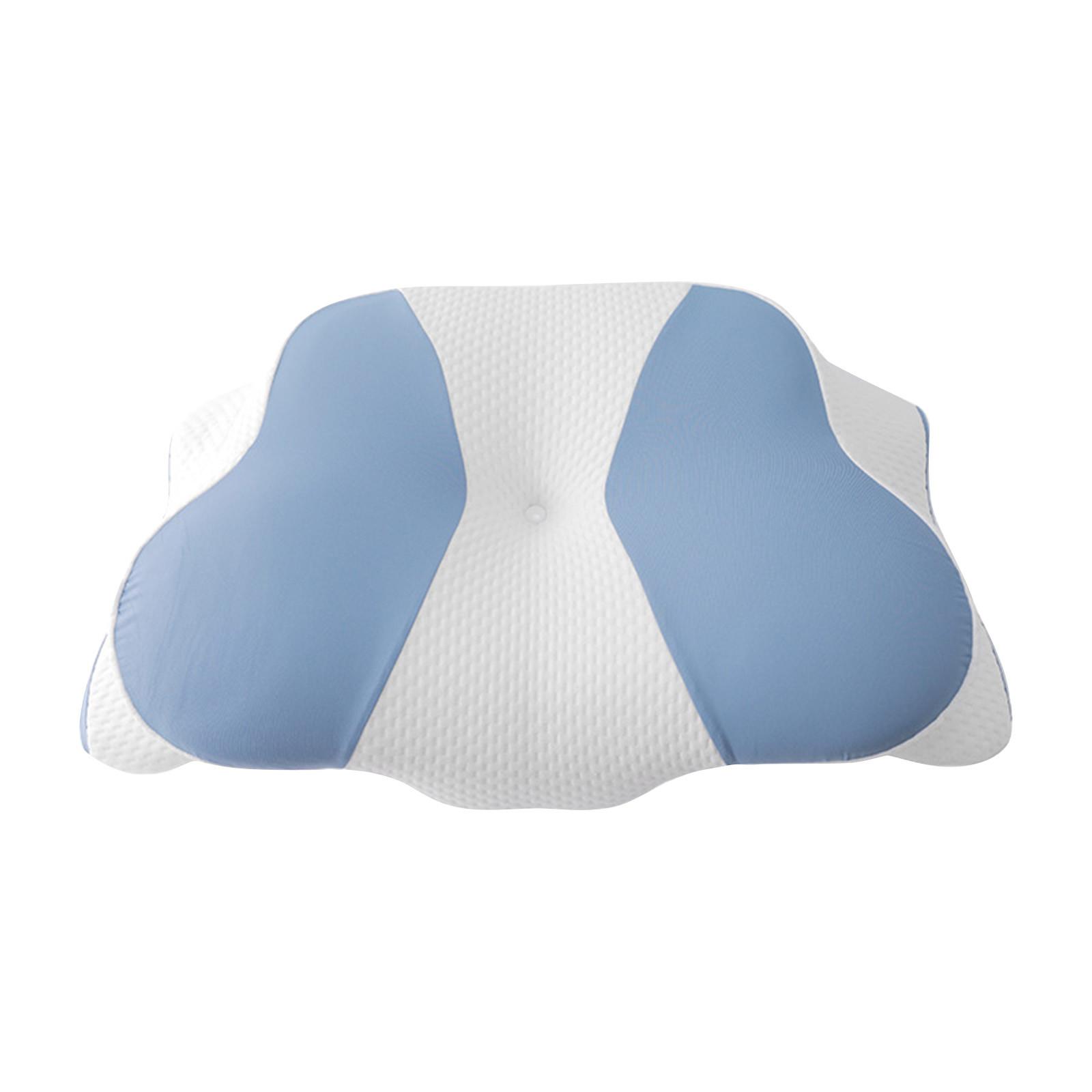 

Удобная подушка с эффектом памяти, эргономично разработанная подушка для поддержки шеи, улучшающая сон, идеально подходит для женщин, спящих на боку, на спине и на животе One Size светло-синий