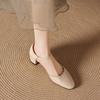 Krazing Pot Pelle Vera Punta Tonda Tacco Sottile Scarpe Estive Monocolore Taglia Grande 42 Cinturini con Fibbia Donna Scarpe Basse
