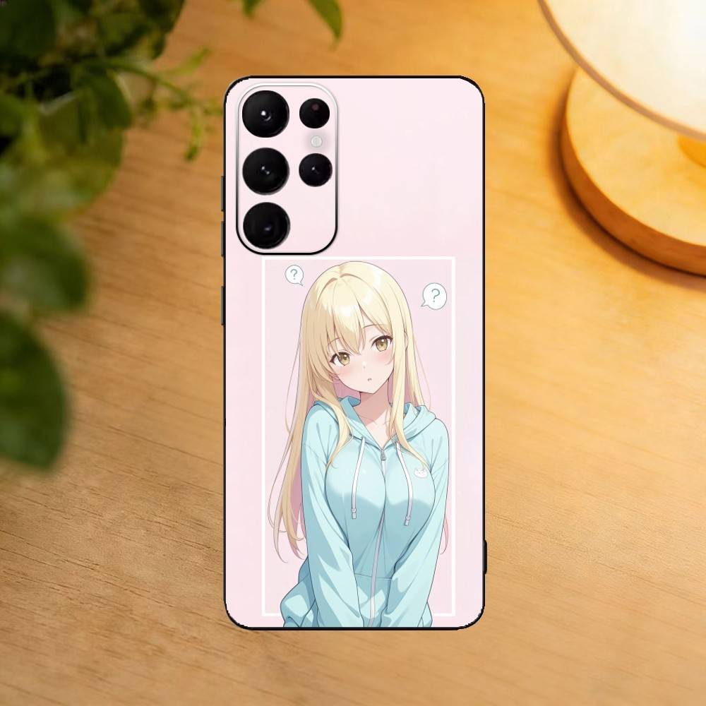 Shokuhou Queen Misaki Phone Case For Samsung S25,24,23,22,30,21,10,9,Ultra,Plus,Lite Soft Black Case