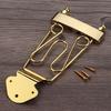 Set of Metal 4 Strings Jazzes Archtop Bass Trapeze Tailpiece with Wire Frame Hollow Out for 4 Strings Electric Bass