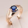 Unusual Design Shiny Blue Natural Zircon Rings For Women Rose Gold Color Luxury Wedding Party Daily Jewelry Accessorie