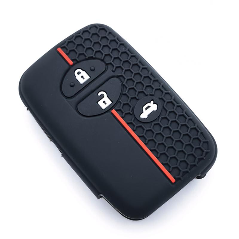 Silicone Car Remote Key Case For Toyota Aqua Rav4 Land Cruiser Camry Prado Corolla Prius Cover Keyless Remote Fob 2013 2014