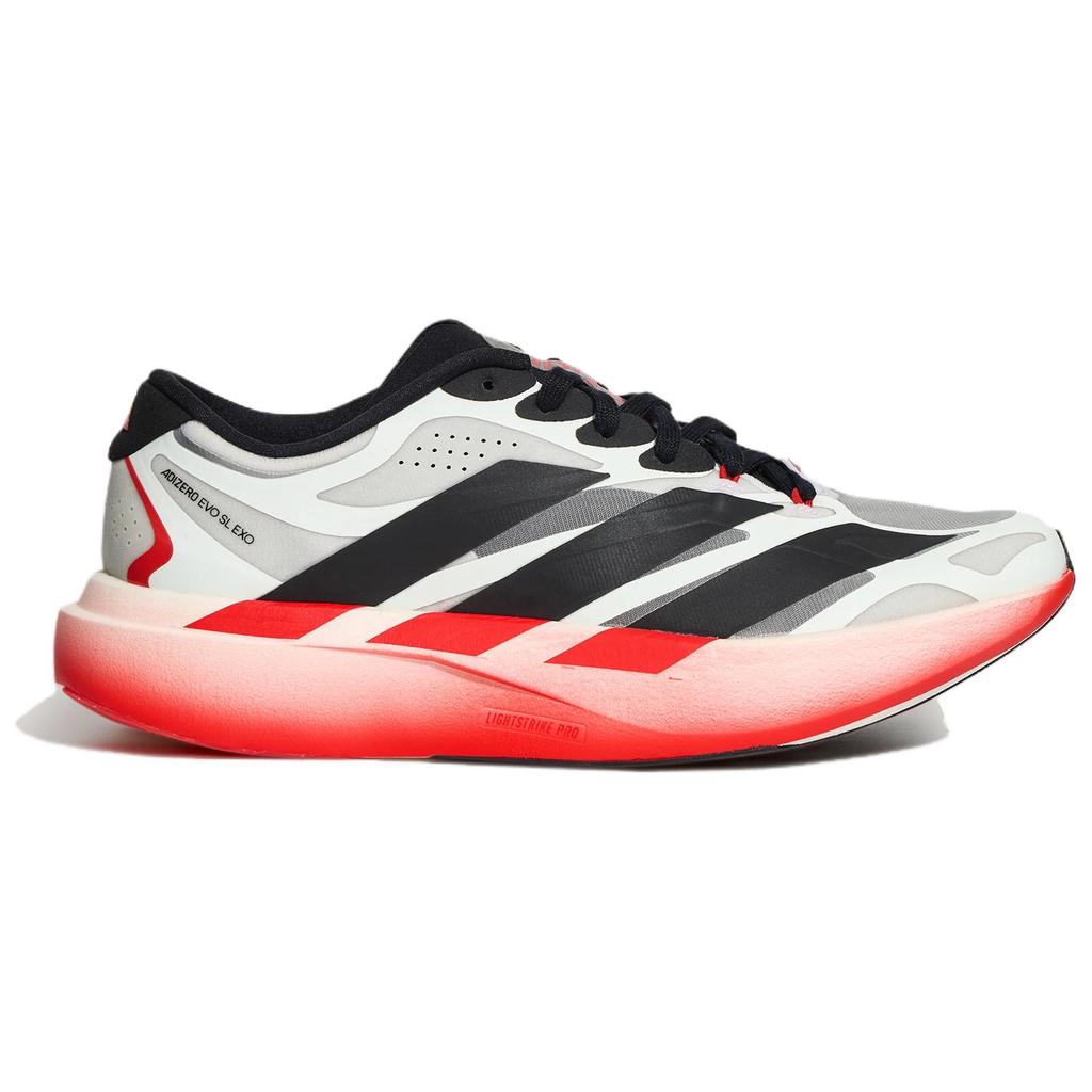 adidas Adizero Evo SL Running Shoes Unisex Low Top Black/Bright Red/Crystal White LA6936