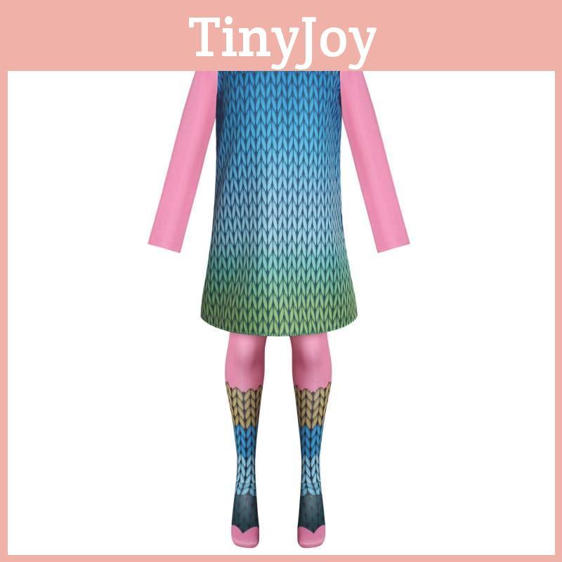 Cute Fantasy Trolls Cosplay Costume Poppy Dress Anime Halloween Stage Outfit