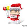 Single 1pcs Christmas Santa Claus Elk Snowman Tree Model Building Blocks Model Gift Toys for Children Xmas