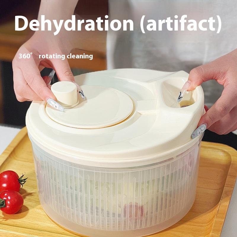 Multifunction Manual Salad Spinner Dryer Vegetable Fruit Food Dehydrator Quick Drying Kitchen Household Vegetable Dehydrator