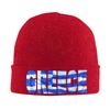 Griechenland Flagge Mützen Strickmütze Unisex Damen Vintage Kopfbedeckung Kappen Herbst Winter Hippie Design Mützen
