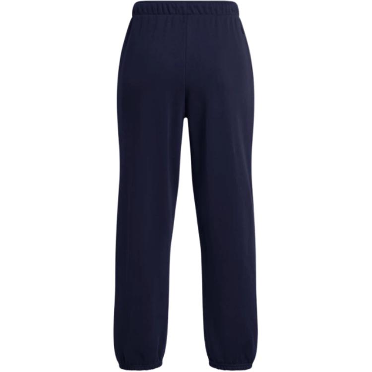 Under Armour Icon Heavyweight Terry Soft Comfortable Loose Skin-Friendly Knitted Sports Pants Women Pants Midnight-Navy 1386496-410