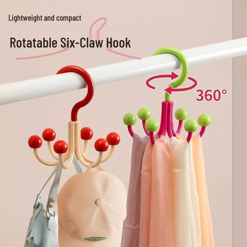 Newcomer 0.01 - Dopamin Drehbarer Sechs-Krallen-Haken für vielseitige Aufhänger-Nutzung