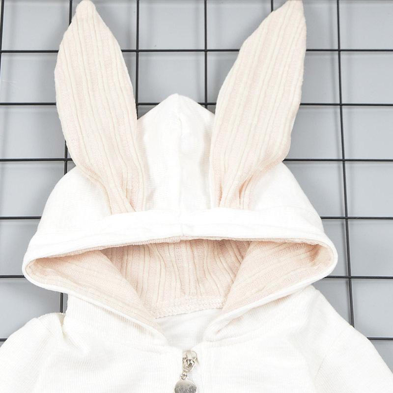 Innovative Baby & Toddler Hooded Rabbit Onesie with Ears - Zipper Romper