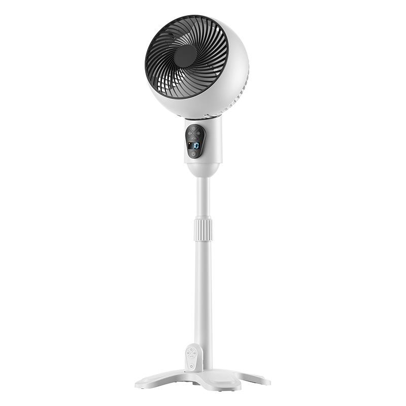 Rechargeable Remote-Controlled USB Air Circulation Floor Fan with Oscillation and Large Air Volume for Home or Office