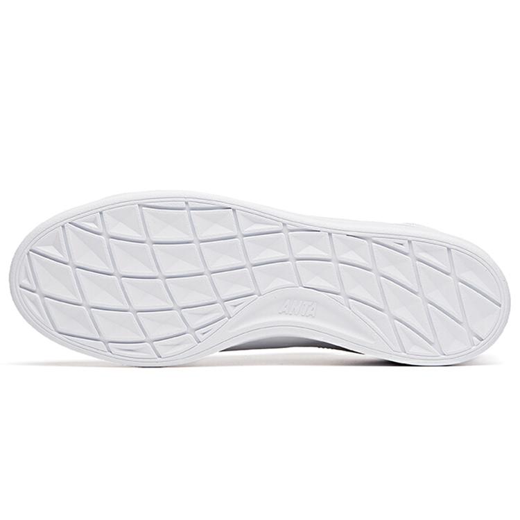 New Anta Life Collection Coverage Slip Resistant And Abrasion Resistant Low Top Skateboard Shoes Men's White Red 912048016-6