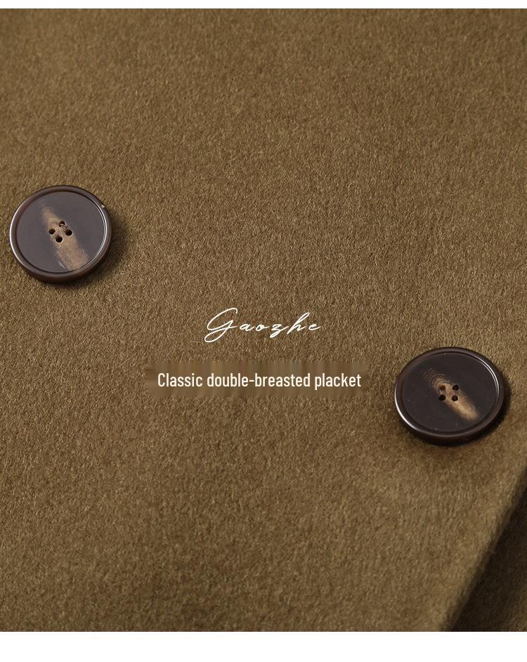 Autumn/Winter Loose Double-Sided Wool Coat - Women's Korean Double-Breasted Camel Coat