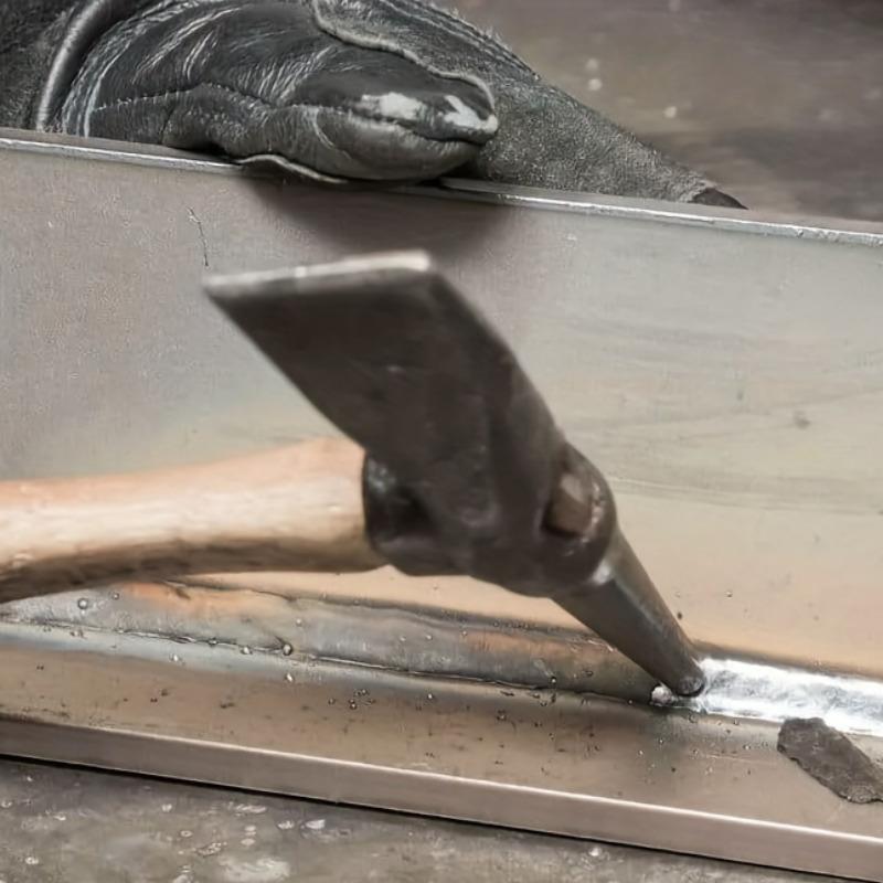 1/2 Pièces Marteau à Piquer de Soudure en Acier à Haute Teneur en Carbone Brosse Métallique à Gratter Manche à Ressort Outil à Main de Sécurité pour Soudeur Dérouilleur