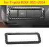 For Toyota BZ4X 2023-2024 Carbon Fiber Headlight Switch Control Frame Trim 1pcs<