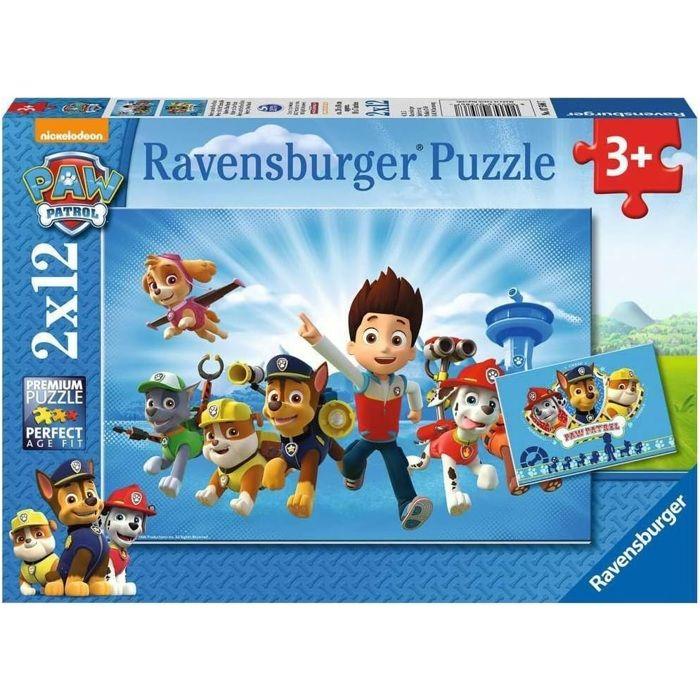 Puzzles Pat' Patrouille 2x12 pièces - Ravensburger - Pour enfants dès 3 ans