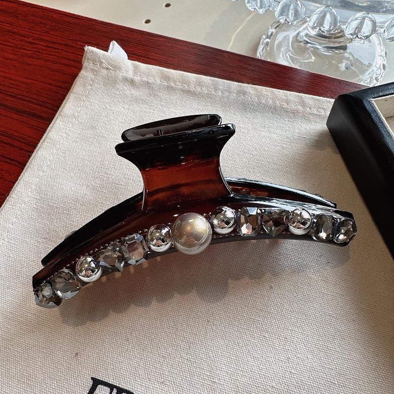 Elegante Haarspangen mit Kristallen und Perlen - Große Haarklammern für stilvolle Hochsteckfrisuren