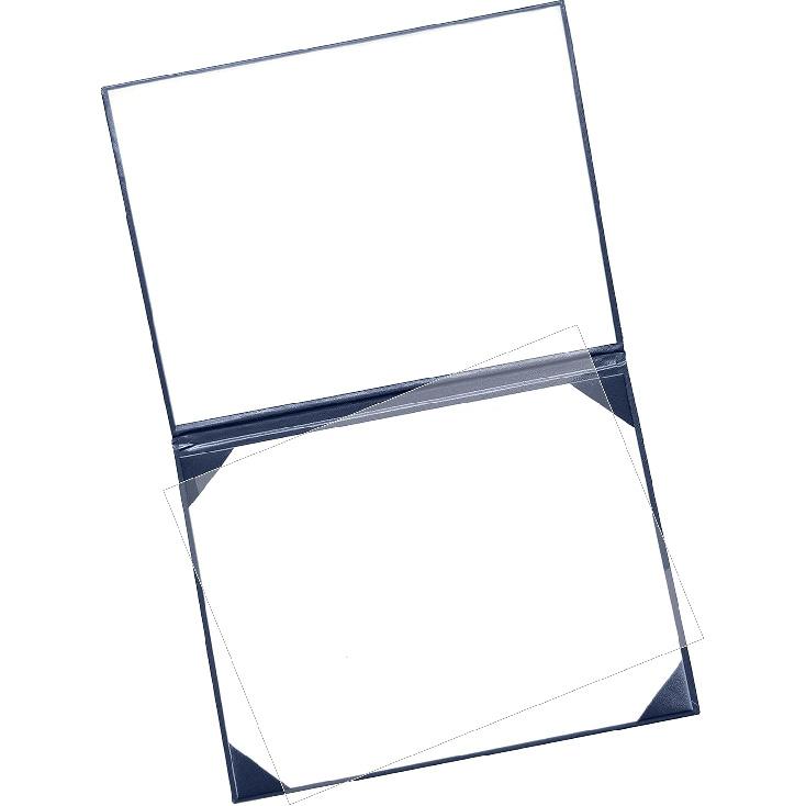 Imprinted Diploma Cover 8.5“X11” Graduation Diploma Holder Leatherette Padded Certificate Covers(Navy)