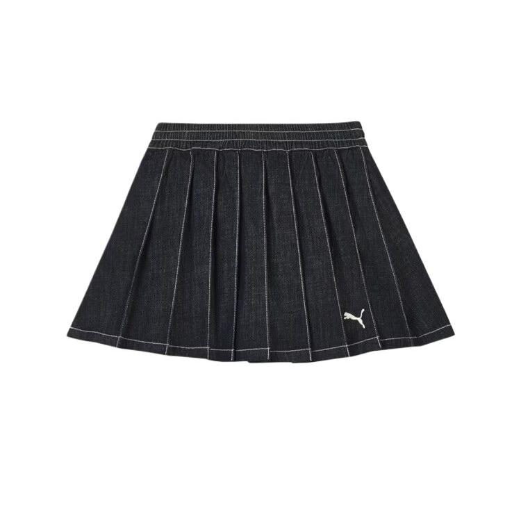 

Puma Retro Casual Denim Pleated Woven Sports Skirt Kids skirts 951100-01 120