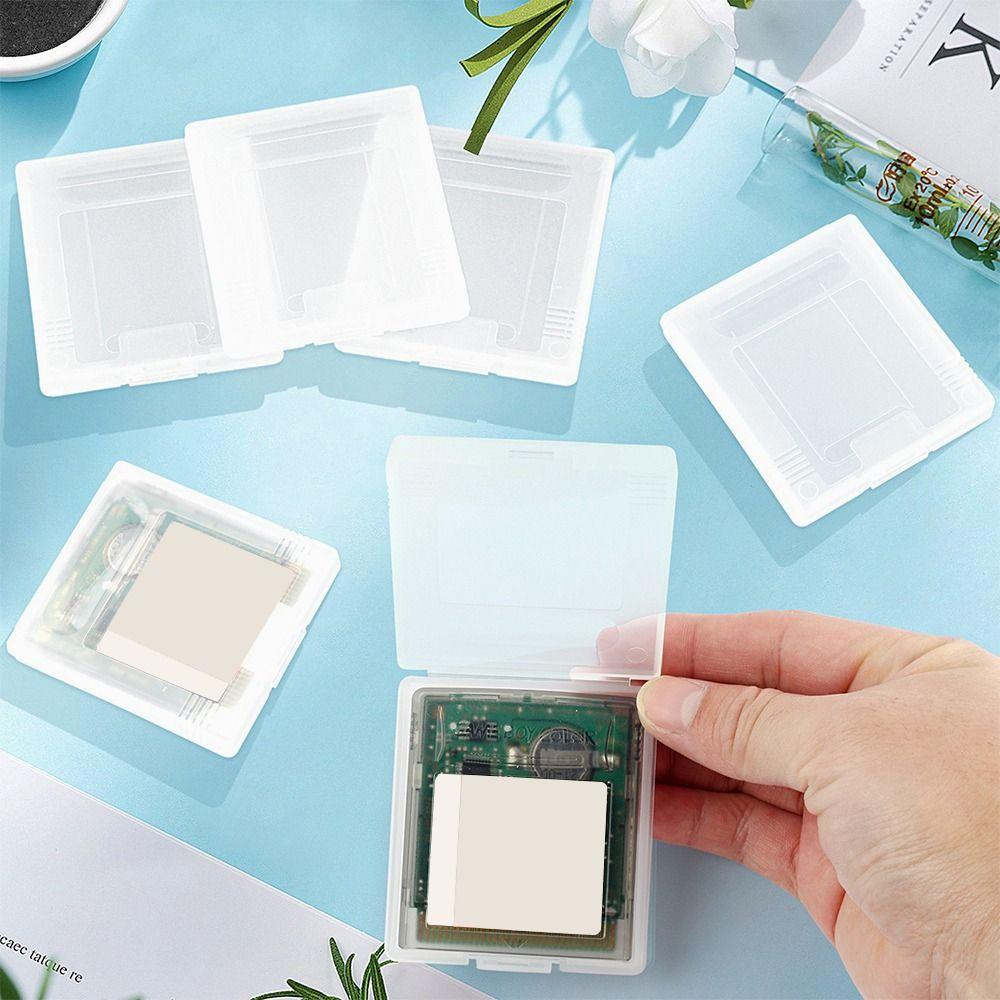 2Pcs Plastic Game Cartridge Case Clear Hard Shell Gaming Card Box Anti-Dust Scratch-Resistant For Gameboy Color Gb Gbc Gbp