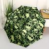 1pc Skull Bones Automatic Open 8-Rib Windproof Umbrella, Travel & Commuting, Suitable for All Seasons, Lightweight Portable 083