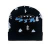 Autumn And Winter Pine Tree, Elk Bear, Jacquard Knitted Hat, Outdoor Leisure, Cornice, Ear Protection, Warm, Windproof Cover, Cold Hat