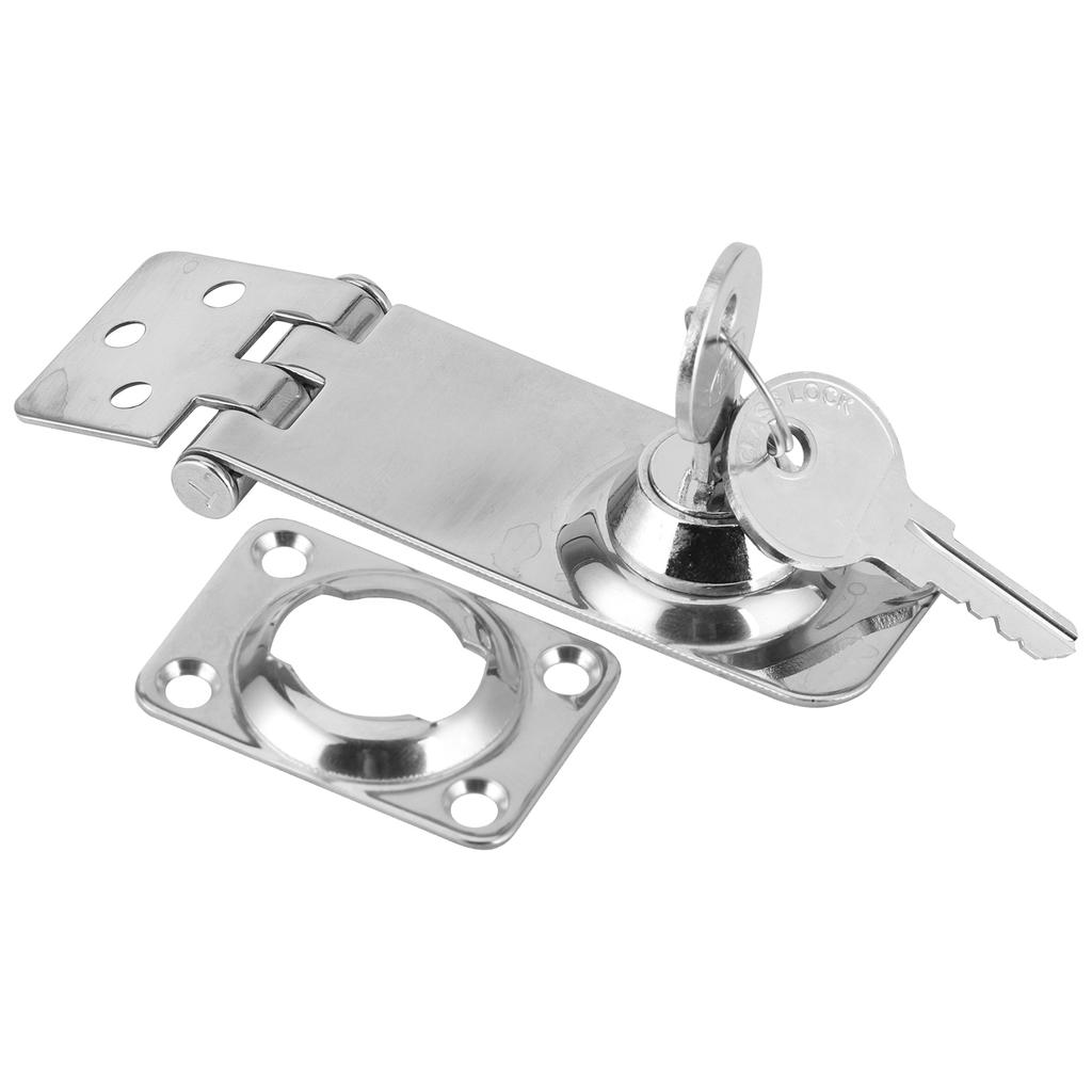 Keyed Hasp Locks Stainless Steel Locking Hasp Latch for Boat Yacht Fishing Marine Accessory