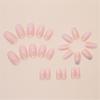24pcs Press On Nail French Style Stick on Nail Glossy False Nail Artificial Nail Manicure Nail Decoration for Women