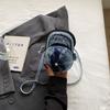 Small Mobile Phone Bag Hat Pattern Women's Shoulder Bag Mini Denim Crossbody Bag Coin Purse