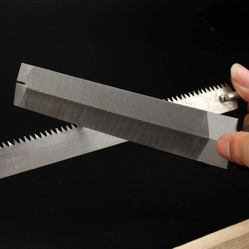 26cm Metal Steel Wood Rasp for Sharpening Saw Blade Woodworking Tools Fine Toothed Files Diamond Shaped File Specific Polishing