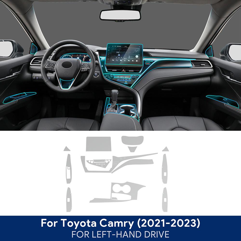 TPU Protective Film for Toyota Camry 2021-2023 Interior Anti-Scratch Transparent Sticker