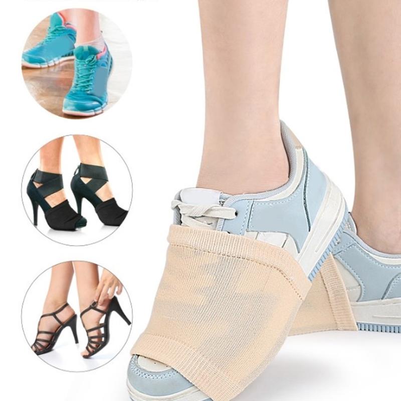 2 Pairs Stretchable Dance Socks Shoe Covers Over Sneakers Socks For Ballet Dancing Turning Spins Yoga Fitness Activity