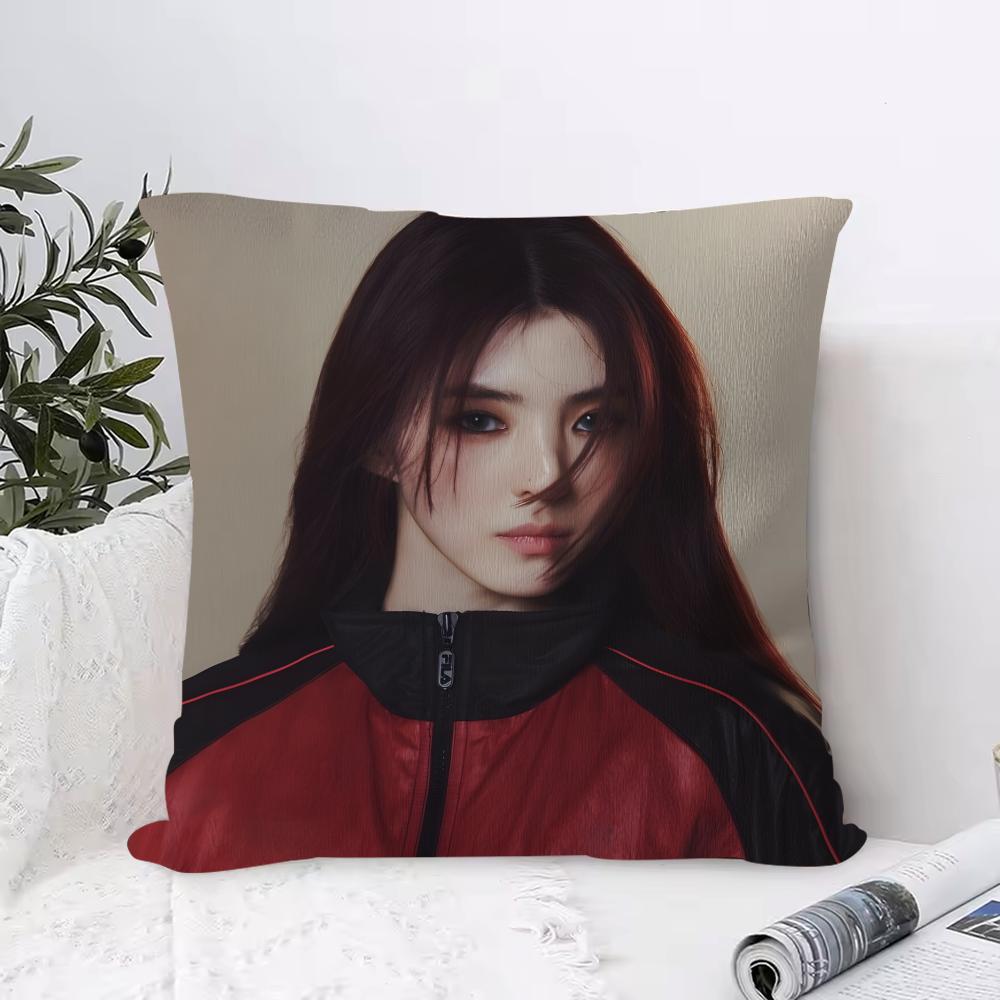 Han Sohee Cushion Cover Anti-dustmite Pillowcase Invisible Zipper Silky Short Plush Sofa Cushion Cover